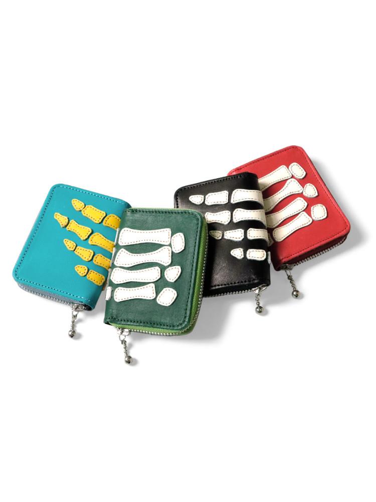 KAPITAL 캐피탈 THUMBS UP BONE HAND ZIP 미니월렛 EK-1401XG