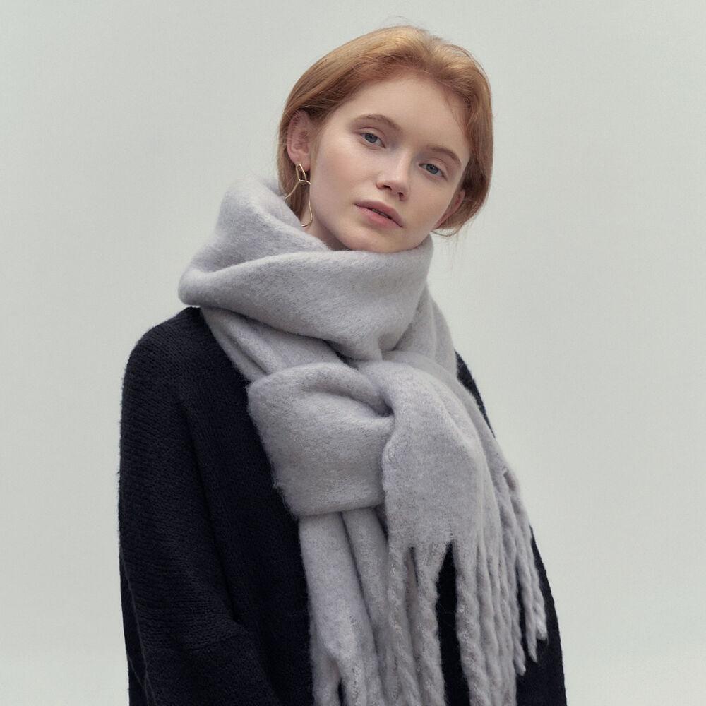 FIRST LABEL BOLD MUFFLER_GRAY