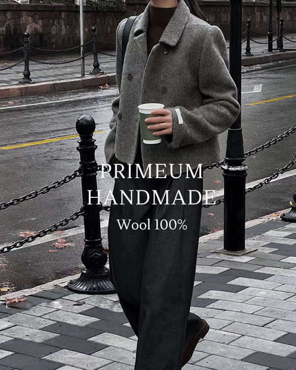 마젤브라운 더블린 핸드메이드 숏 양모 코트