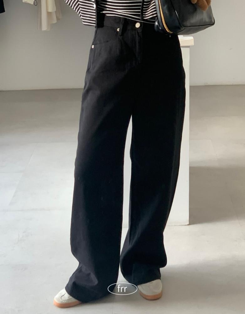 (★화제의 릴스 하비바지★) 롱 와이드 일자 코튼 팬츠