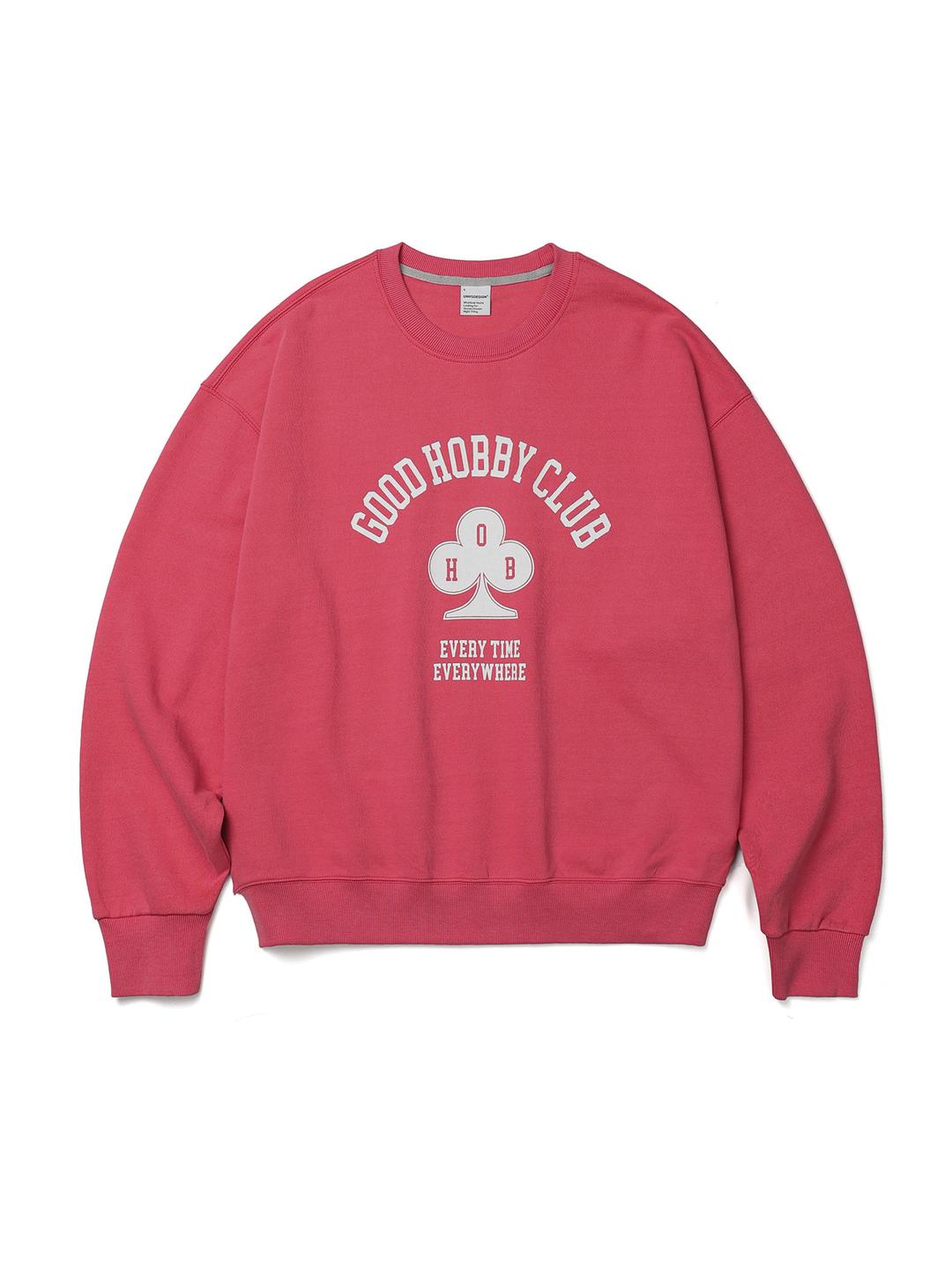 HOB CLOVER PIGMENT SWEATSHIRT_RED ORANGE