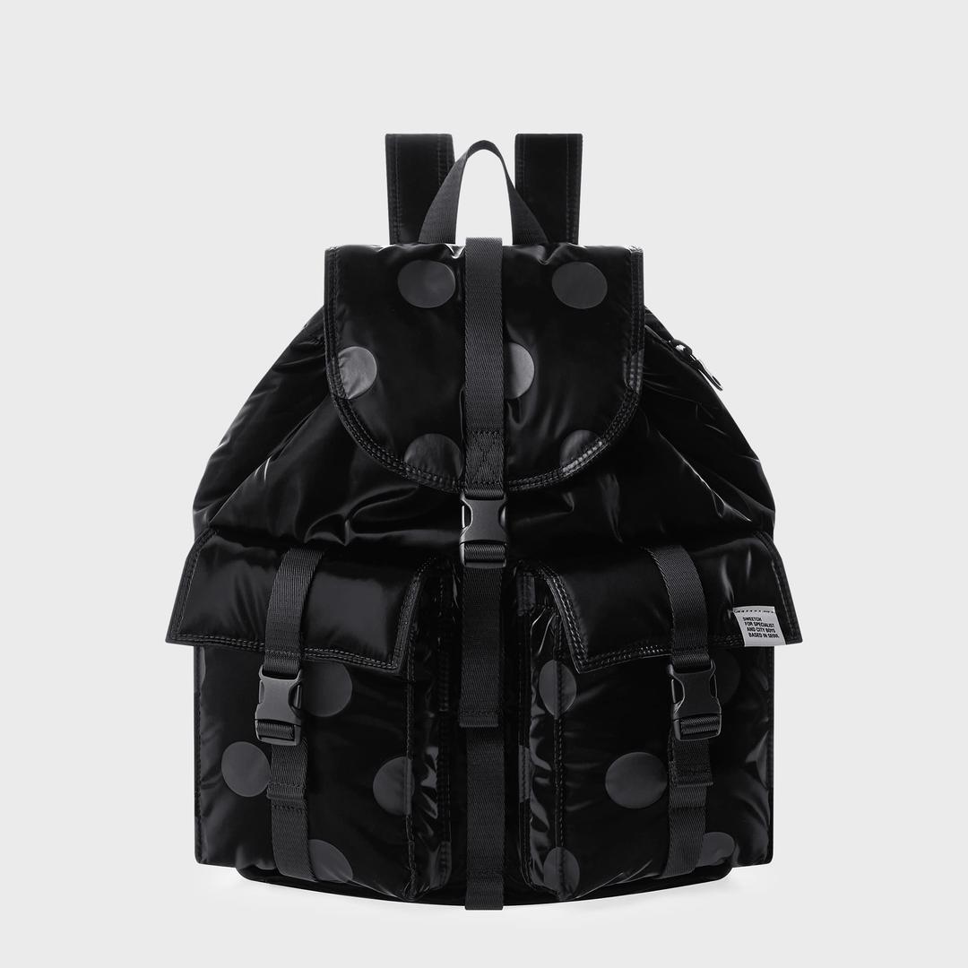 CITY BOYS RUCKSACK 001 S Glossy Black Polka Dot