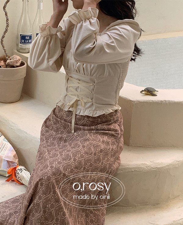 [o,rosy] Daphne corset blouse
