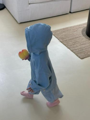 butter 후드 (블루/옐로)