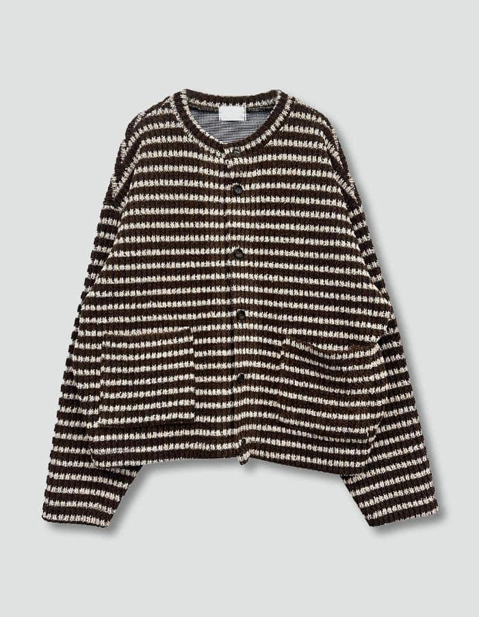 Over stripe cardigan