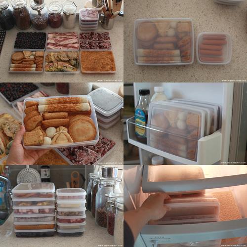 냉장냉동완벽정리! 재팬 스마트 납작용기(육류보관최적,소프트커버,밀폐)