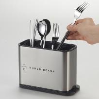 휴레드 스텐 수저통 고급형 물빠짐 수저정리함