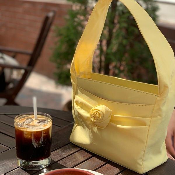 [LAVICA30] Rose hobo bag-Yellow