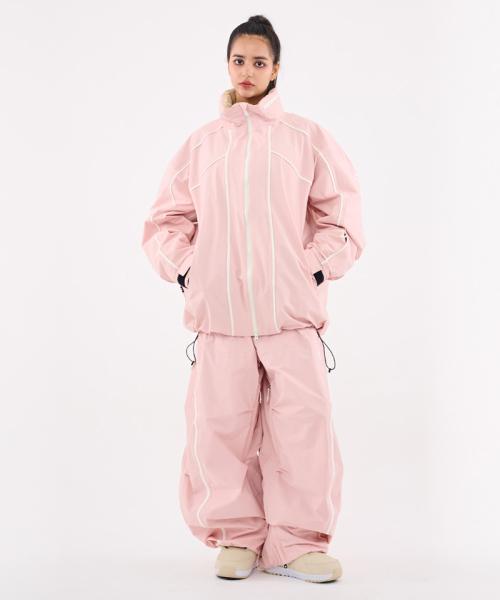 [DOLL X DUMDIDUM] 2526 슬릭 자켓&팬츠 세트 BARK PINK  남녀공용