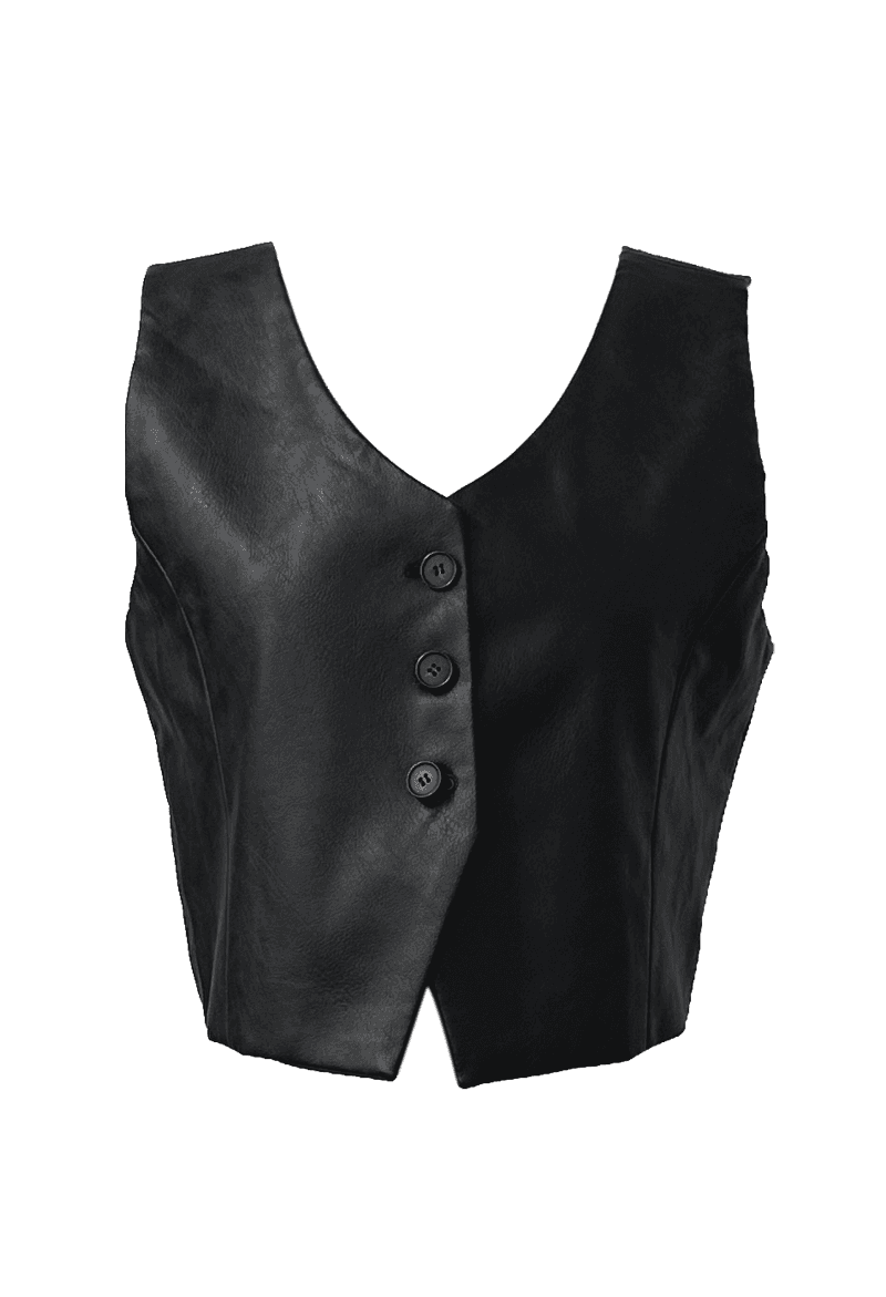 어반유니크 matte chic leather vest