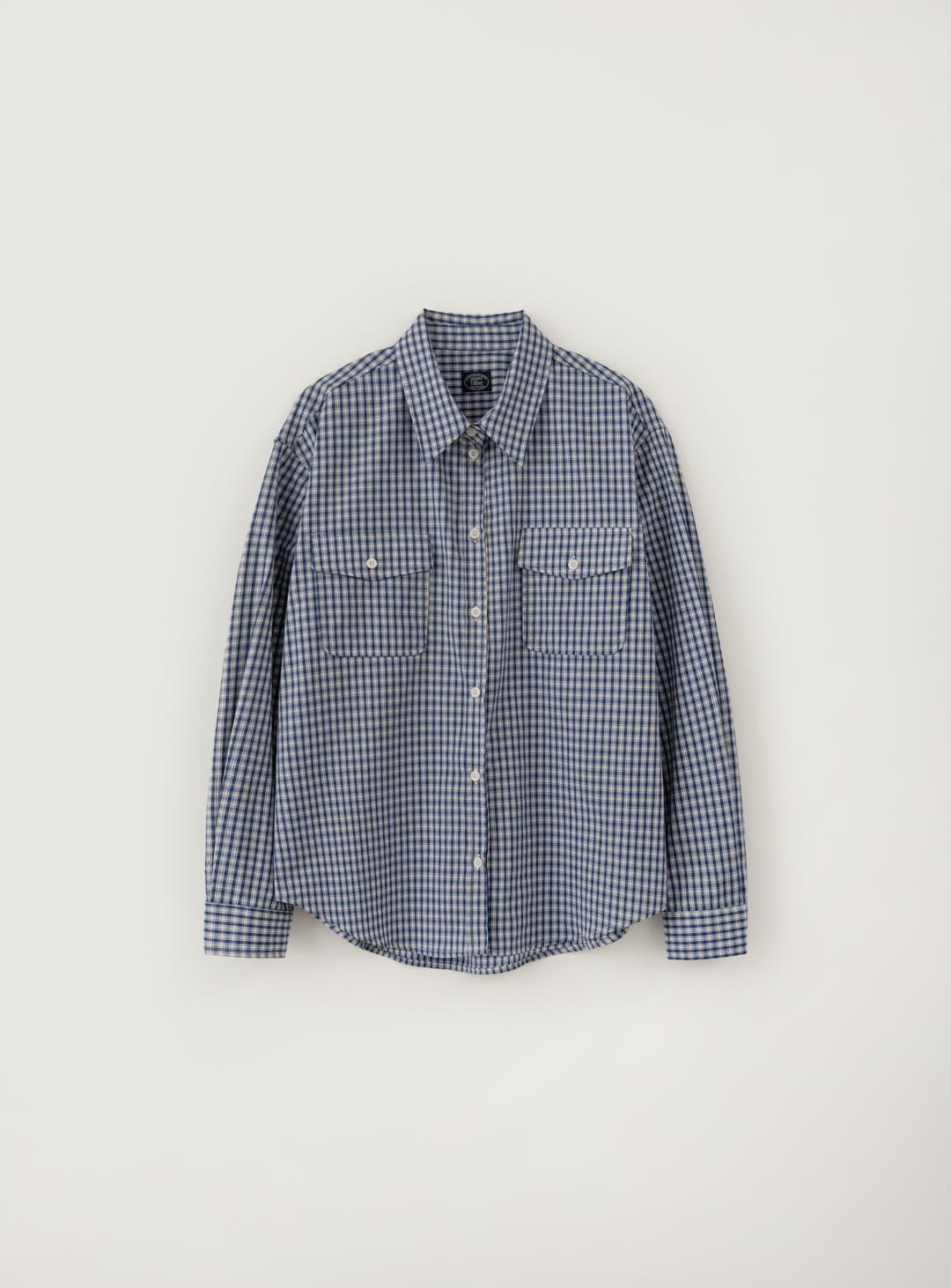 클래식 체크 포켓 셔츠_Blue