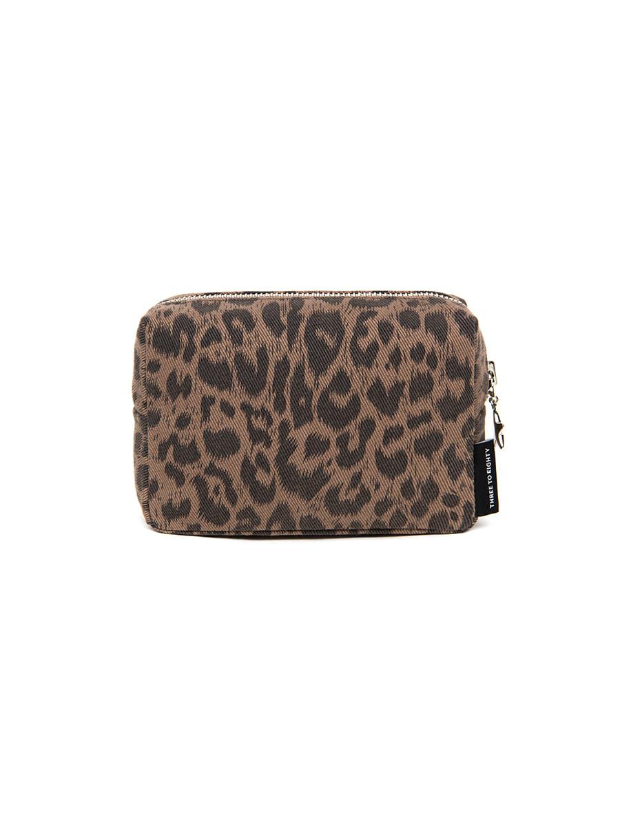 LEOPARD POUCH BROWN
