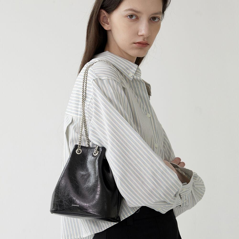 TIWI chain leather bucket bag 5 color