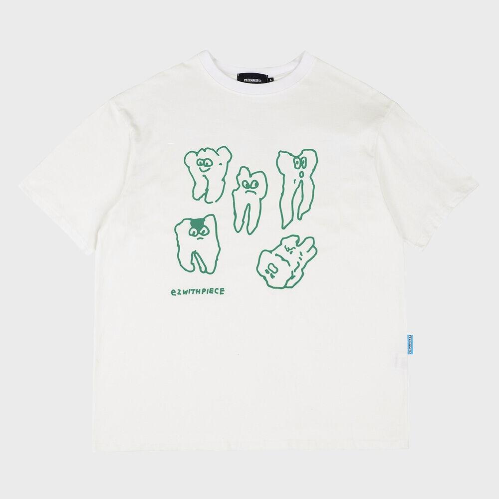 [EZwithPIECE] TEETH TEE (IVORY)