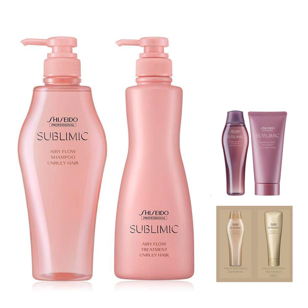 서브리믹 에어리 플로우 샴푸 500ml+트리트먼트 500g (2종세트) [부스스한 모발용]+증정
