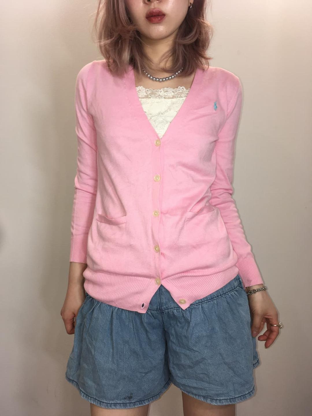 ralph lauren 랄프로렌 핑크 하이틴 가디건 | 후루츠패밀리
