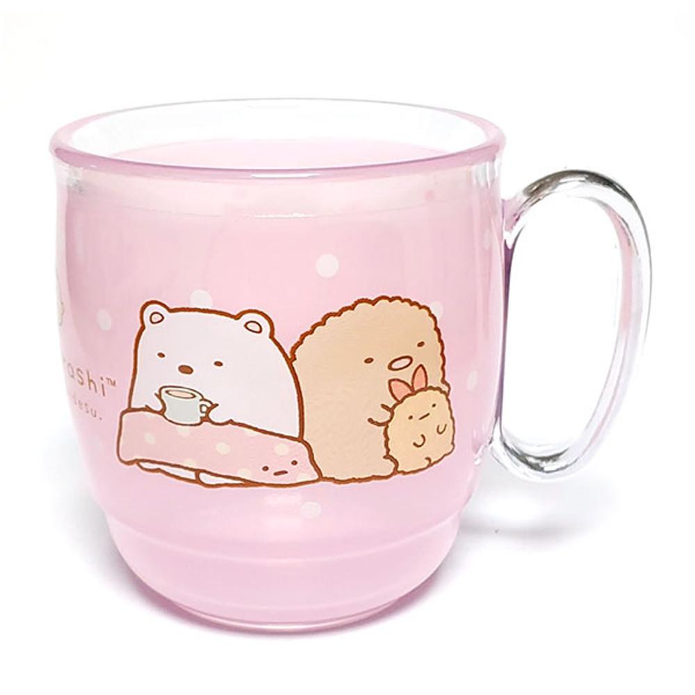 [업체배송]스밋코구라시 편한 손잡이 이중컵(핑크)