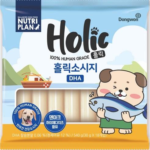 동원뉴트리플랜 강아지 홀릭소시지 DHA 간식, 혼합맛(어육/치즈), 540g, 1개 - 건조간식/육포 | 쿠팡