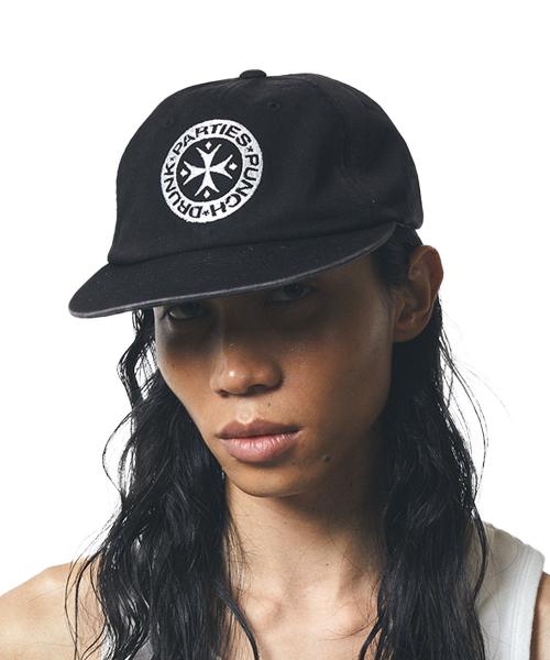 Circle Logo 6 Panel Cap (WASHED BLACK)