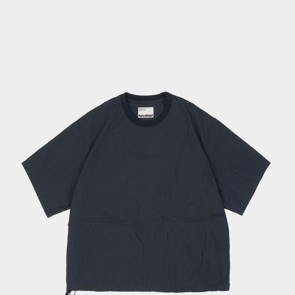 Pocket Volume String Half Tee (Navy)