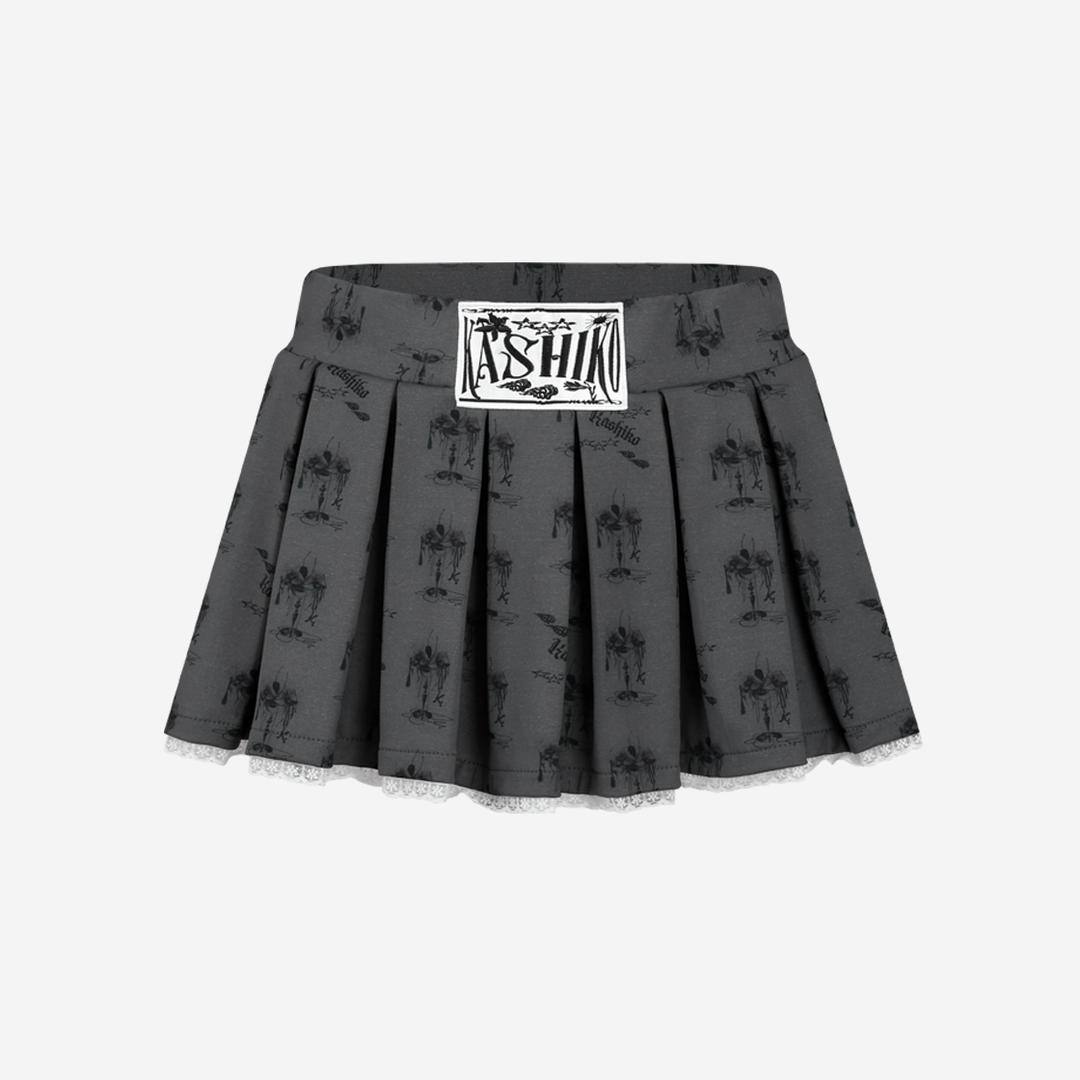 ☆韓国の人気【Kashiko】☆Jewel cocktail Pleats Skirt Pant.s 카시코 Kashiko Jewel cocktail Pleats Skirt Pants Charcoal
