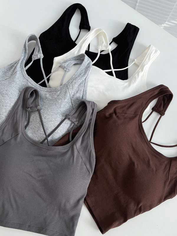 엑스 스트랩 코튼 브라탑, 5colors