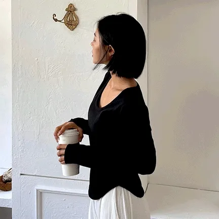 [6천장돌파/반팔출시] 몸매보정 쫀쫀 탱탱 유넥 스판 긴팔티 반팔티 7color