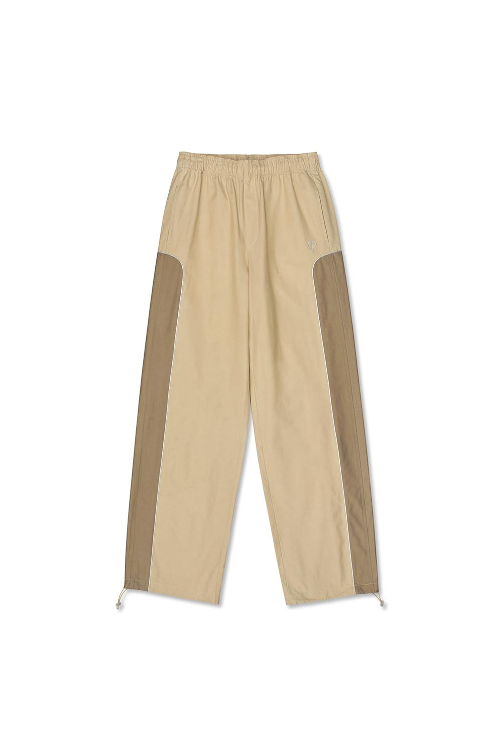 WIDE ROUNDING TRACK PANTS KS [PALE YELLOW]