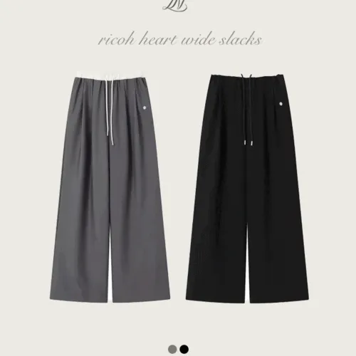 [뒤가 킥🎹] 리코 하트 와이드 여름 슬랙스
