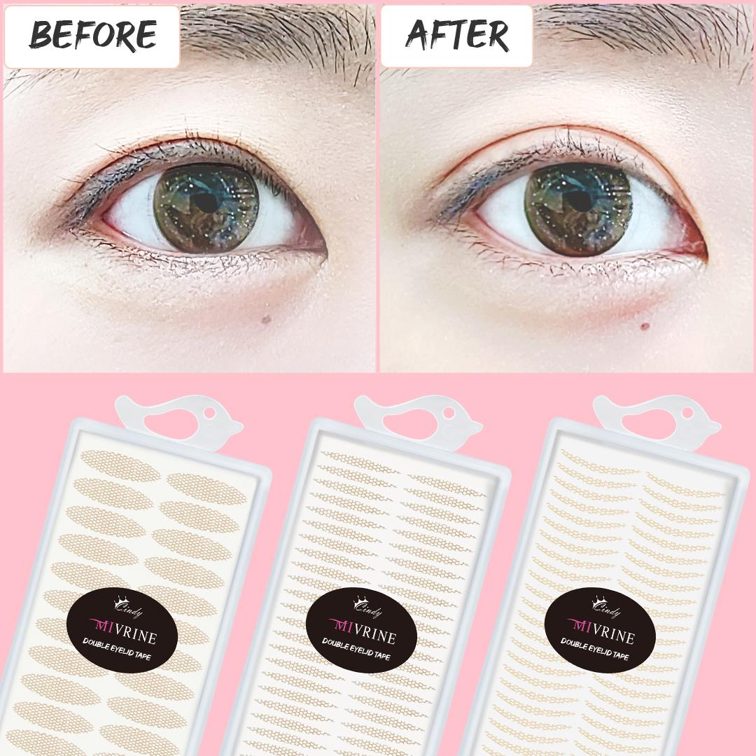 쌍테 480매 대용량 자연스러운 쌍커풀 만들기 미브린 레이스 쌍커풀 테이프-두가지 타입 구매 시 추가할인