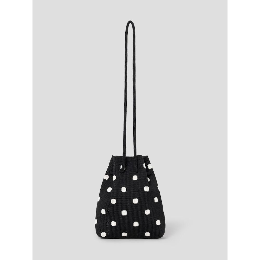 에잇세컨즈 도트 니트 복조리백  블랙 (3561D3AMA5)