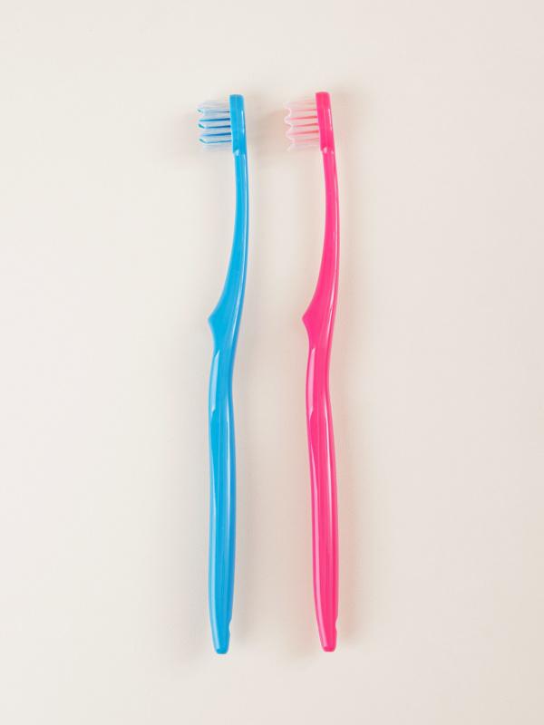 일본제 콤팩트 물결이중모 칫솔 2개입