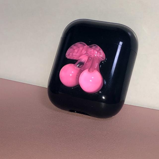hotpink cherry airpodcase