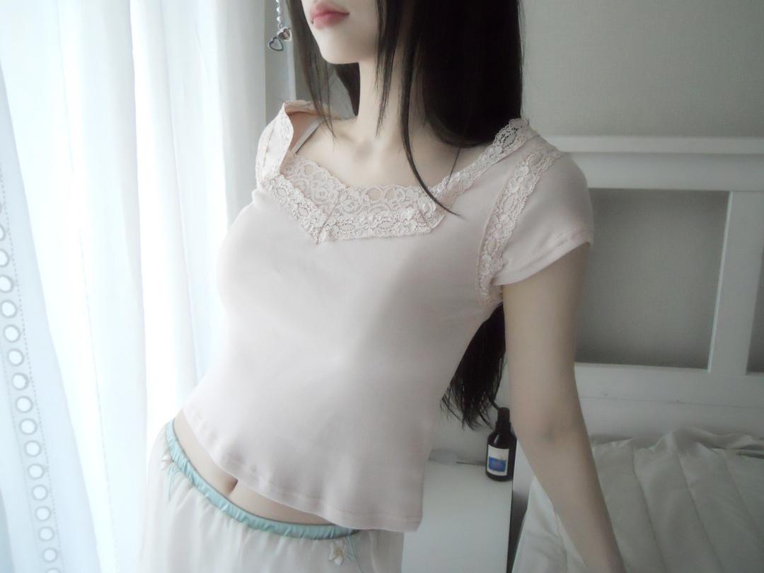 젤레나 rosalie tee 빈티지레이스반팔