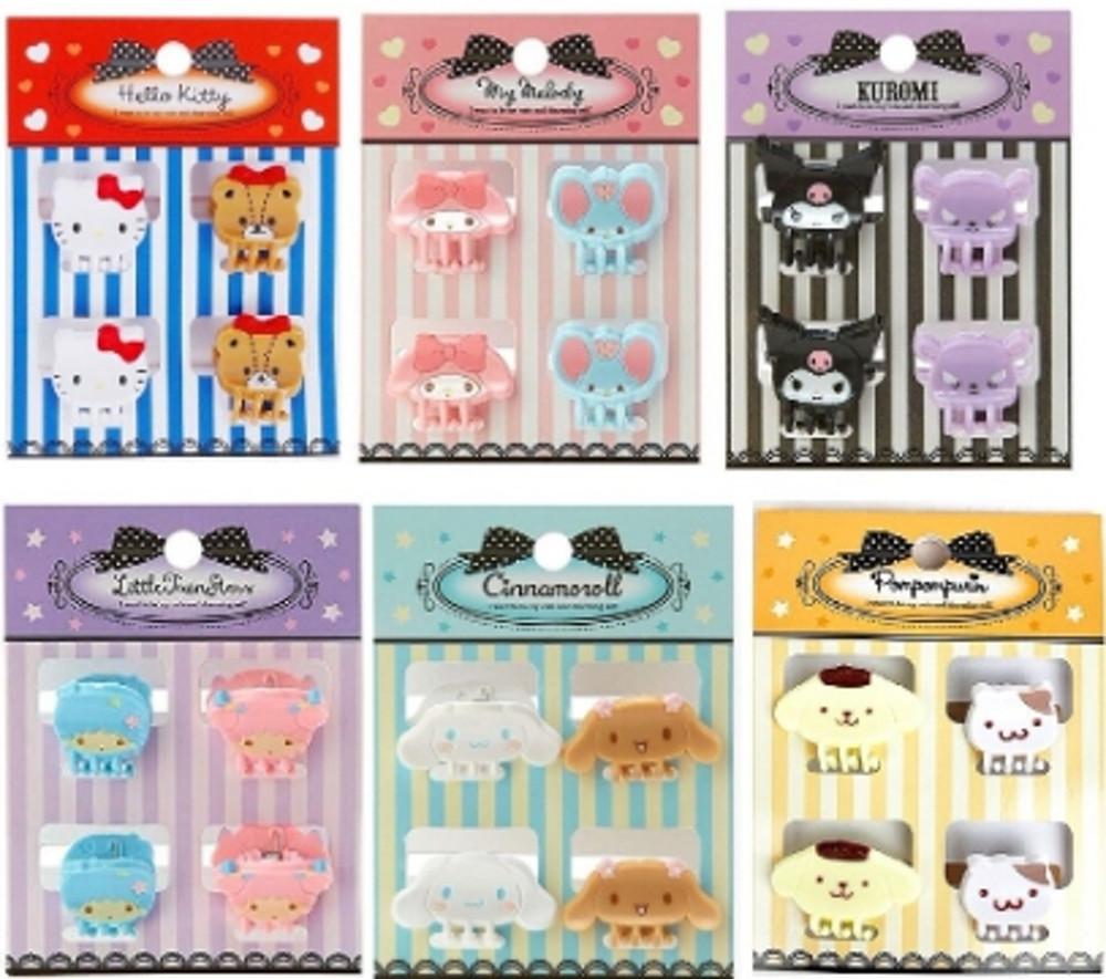 산리오 미니 헤어집게 헤어클립