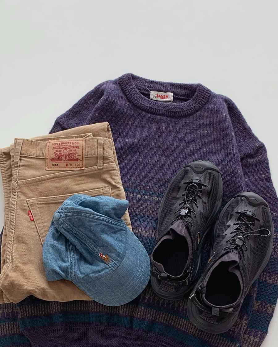 | USED | KF709. pattern wool knit