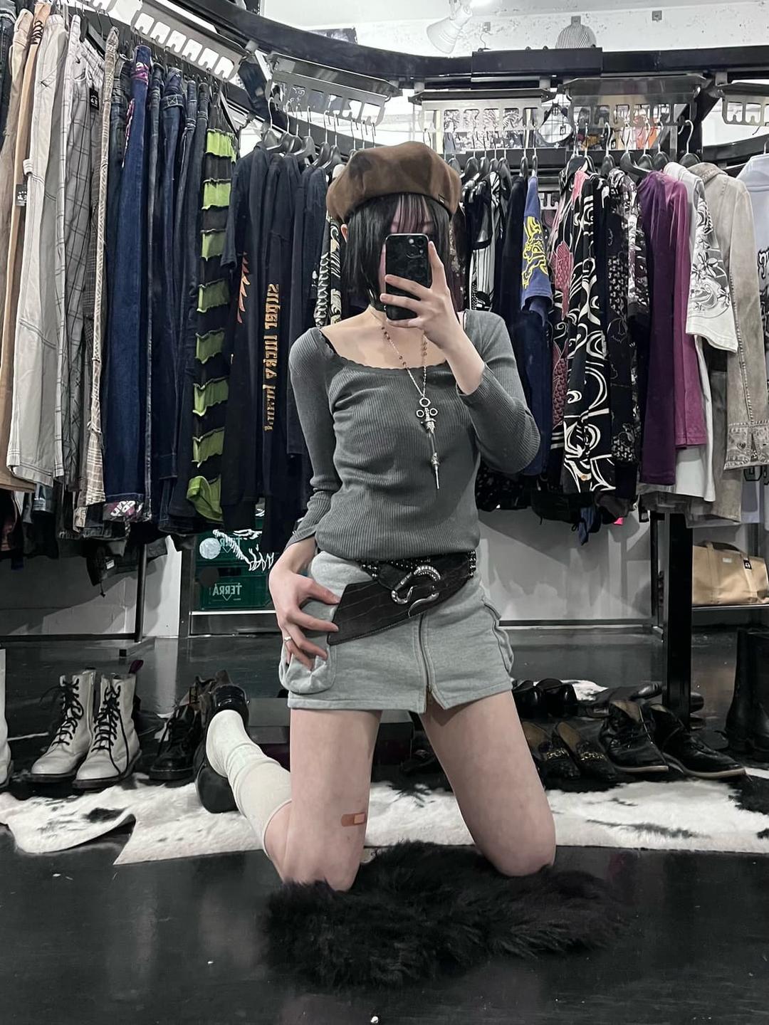 폴로 스퀘어넥 골지 긴팔 슬리브 | 후루츠패밀리