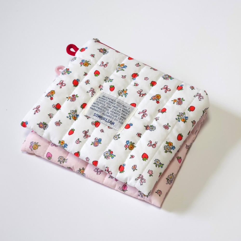 [소월리안] 지퍼파우치 (M)_ 딸기믹스