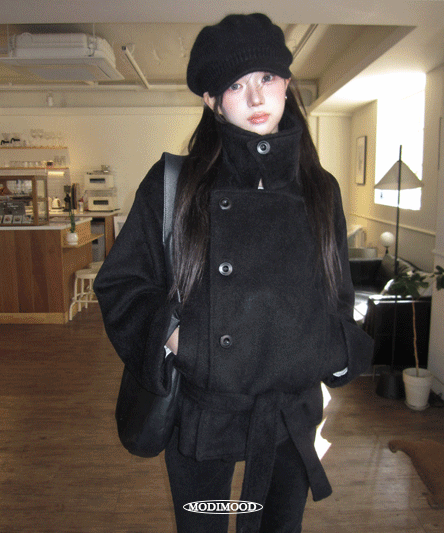 [2온스누빔/문의폭주✨] Paris 하프 리본 더블 코트