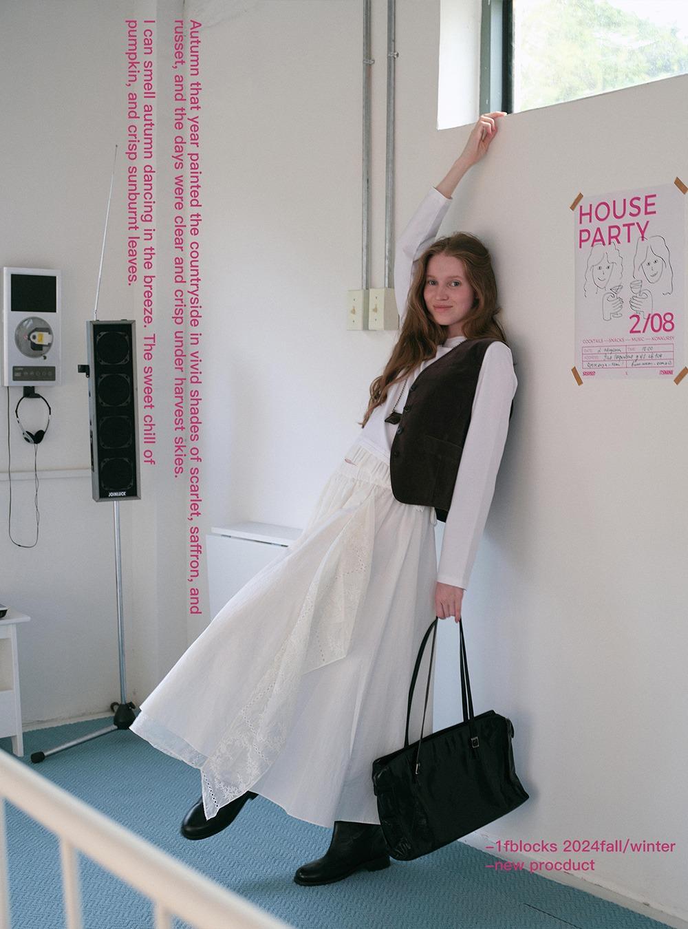 Dark Brown Velvet Pocket Vest