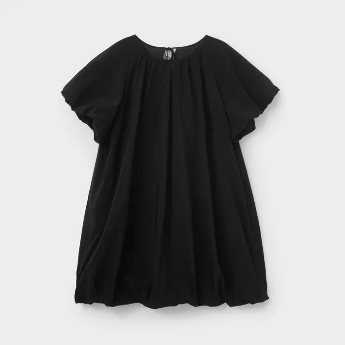 VOLUME MINI DRESS (EBONY BLACK)