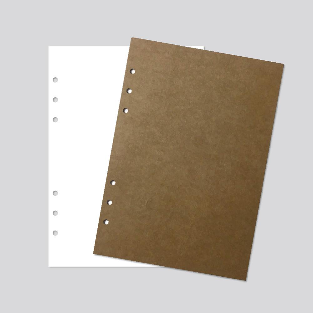 A5 6공 바인더 다이어리 속지 백색 무지