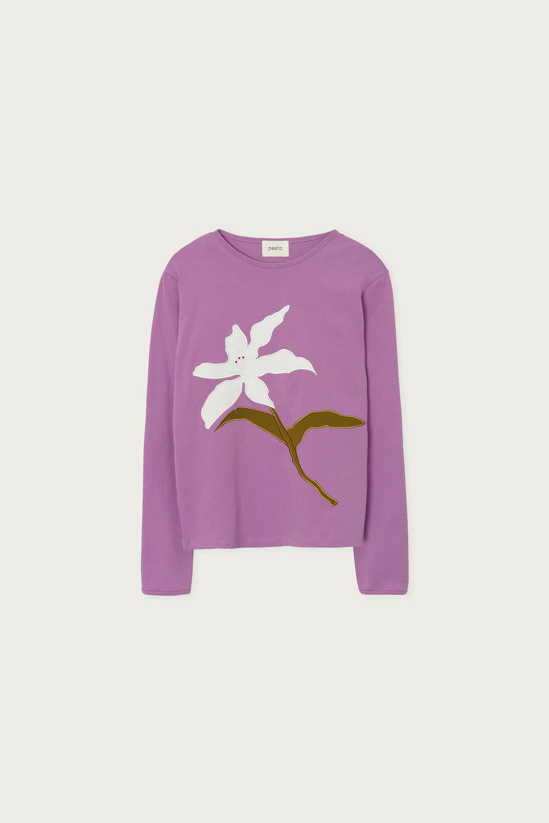 LILY APPLIQUE T-SHIRT ORCHID