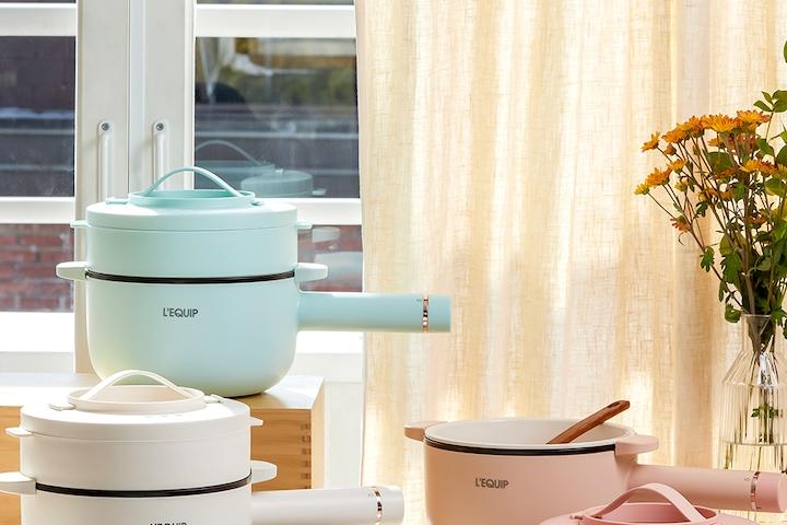 [혜택가 49,000원]2in1 내솥분리 멀티쿠커 라면포트 2L (+찜기트레이 증정)