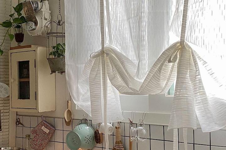 [5%쿠폰] 프렌치 리플 스트라이프 롤업 커튼