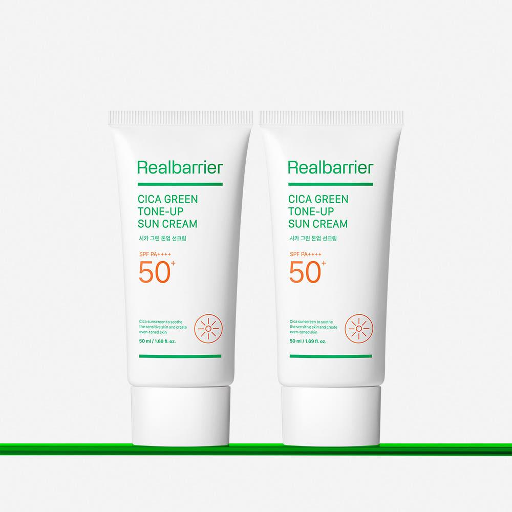 [리얼베리어][1+1] 시카 그린 톤업 선크림 SPF 50+ PA++++ 50ml