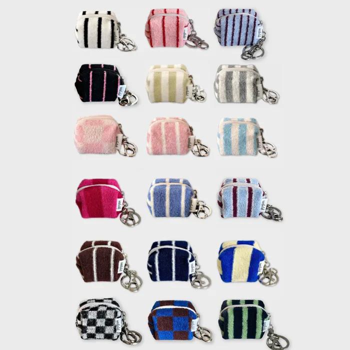 mini terry pouch keyring (18color)