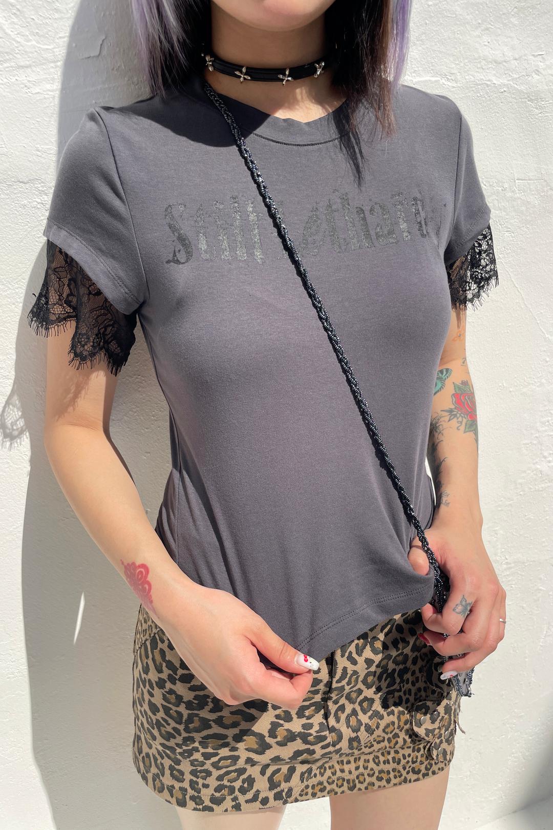 LACE SLEEVE TEE