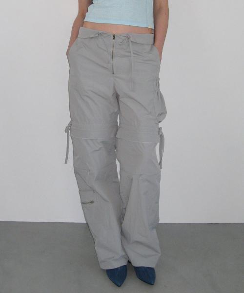 Two Way Adjustable Cargo Pants [Gray]