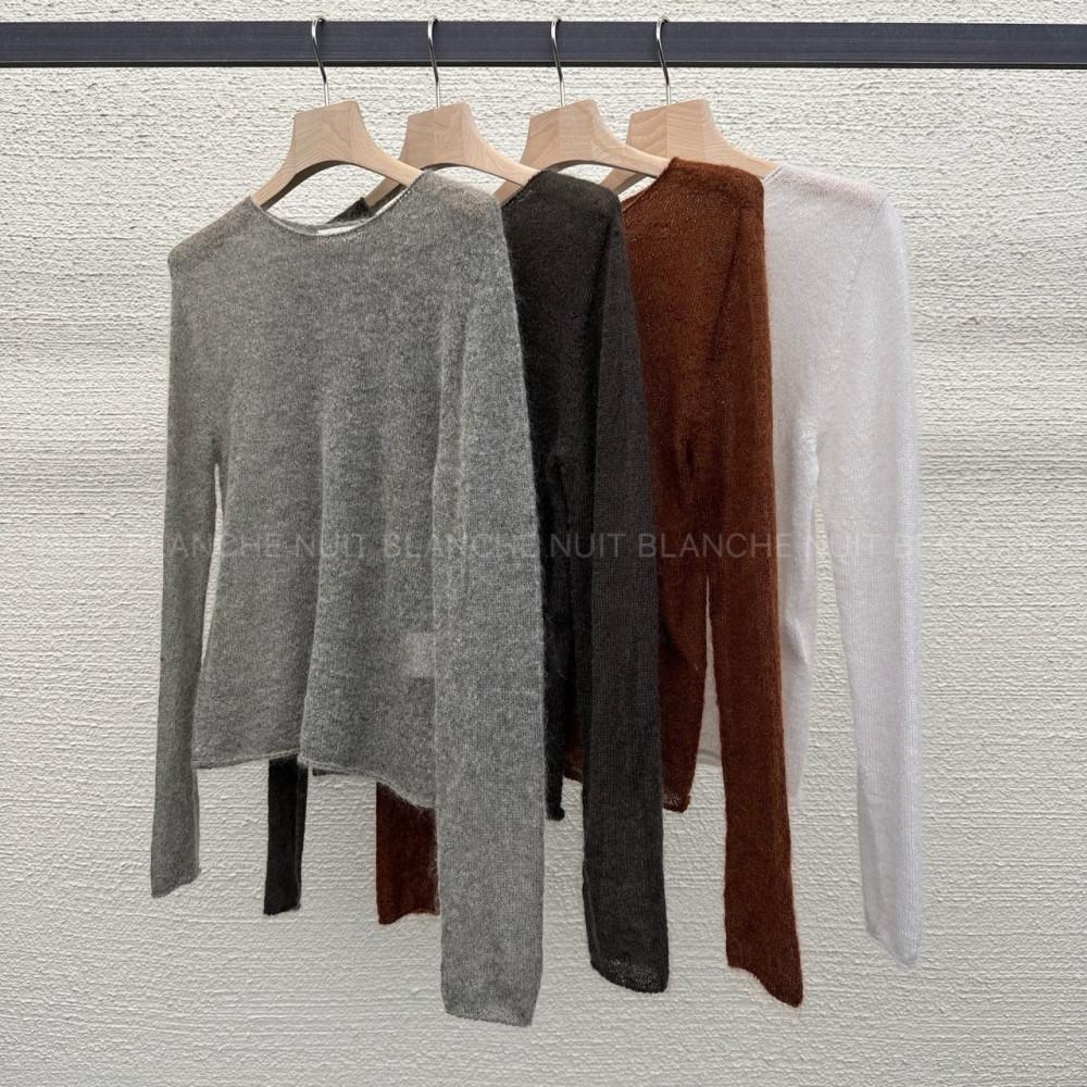 (일본 원단) AT THE BAGEL 엣더베이글 키드모헤어 엘로 니트 (4 color)